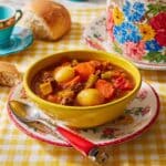 Hearty Hamburger Soup with Vegetables and Tomatoes Recipe