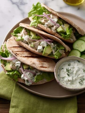 Greek Chicken Stuffed Pitas Recipe
