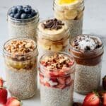 Easy Overnight Oats with Fruit, Nut, and Chocolate Toppings Recipe