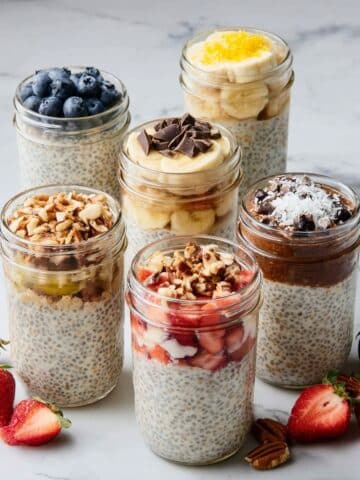 Easy Overnight Oats with Fruit, Nut, and Chocolate Toppings Recipe