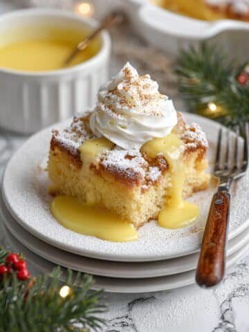 Eggnog Bread Pudding with Spiced Rum Sauce Recipe