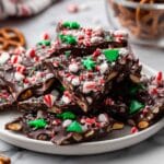 Peppermint Dark Chocolate Pretzel Bark Recipe