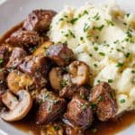 Beef Tenderloin Tips with Mushroom Gravy Recipe