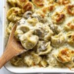 Cheesy Pesto Tortellini Bake with Mozzarella Recipe