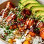 Chicken Shawarma Bowl with Lemon Rice and Fresh Vegetables Recipe