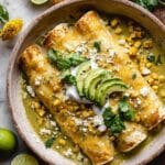 Chipotle Cheddar Corn Chicken Enchiladas Recipe