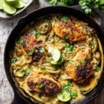 One Skillet Cheesy Green Chile Chicken Recipe