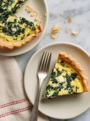 Spinach Quiche with Gruyère and Shallots Recipe