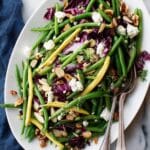 Green Bean Salad with Radicchio, Goat Cheese, and Nut Toppings Recipe