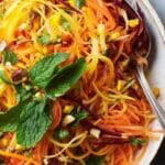 Sweet Carrot Salad with Dates, Pistachios, and Fresh Herbs Recipe
