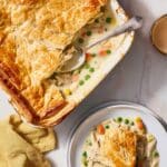 Easy Chicken Pot Pie with Puff Pastry Topping Recipe