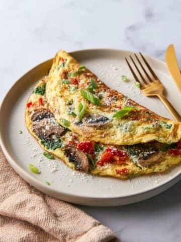 Spinach Mushroom Omelet Recipe