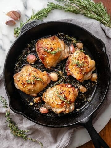Garlic Herb Roasted Chicken Thighs Recipe