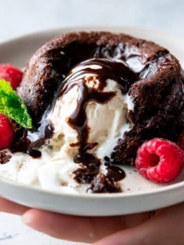 Decadent Chocolate Lava Cakes with Optional Ice Cream and Berries Recipe