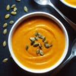 Creamy Roasted Pumpkin Soup with Spiced Coconut Milk and Toasted Pepitas Recipe