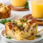 Easy Breakfast Casserole with Sausage, Cheeses, and Fresh Herbs Recipe