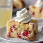 Rhubarb Cake with Vanilla Butter Sauce Recipe