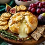 Baked Brie with Cranberry Sauce in Puff Pastry Recipe