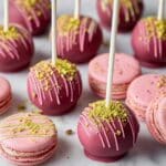 Ruby Pistachio Macaron Pops Recipe