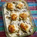 Smothered Chicken with Mushroom Cream Sauce over Rice Recipe