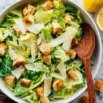 Classic Caesar Salad with Crispy Baguette Croutons Recipe