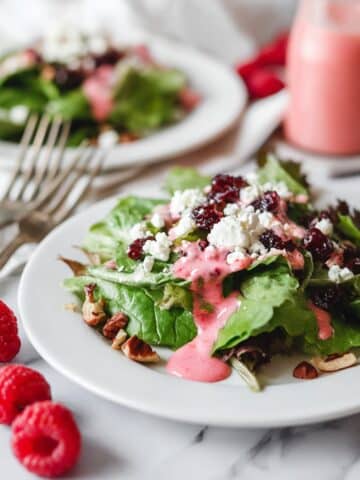 Cranberry Pecan Salad with Raspberry Vinaigrette Recipe