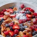 Croissant French Toast Casserole with Blueberries Recipe