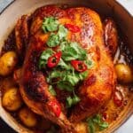 Thai Red Curry Chicken Pot Roast with Potatoes and Green Beans Recipe