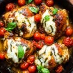 One Pan Balsamic Chicken with Cherry Tomatoes and Fresh Mozzarella Recipe