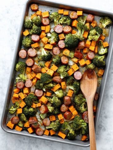 Sausage and Sweet Potatoes with Honey Garlic Sauce Recipe