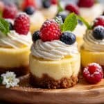 Mini Cheesecake with Fresh Berries and Chantilly Cream Recipe