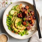 Honey Sriracha Salmon Bowls Recipe