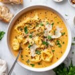 Creamy Italian Tortellini Soup with Sausage and Vegetables Recipe
