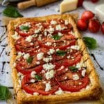 Tomato Tart with Ricotta, Feta, and Balsamic Drizzle Recipe