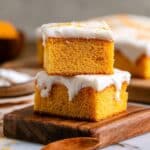 Pumpkin White Chocolate Blondies with Cream Cheese Glaze Recipe