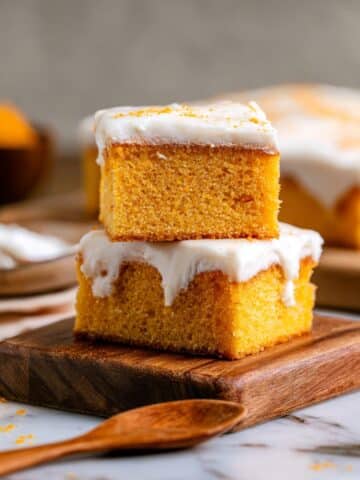 Pumpkin White Chocolate Blondies with Cream Cheese Glaze Recipe