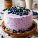 Blueberry Cake with Cream Cheese Frosting and Blueberry Sauce Recipe