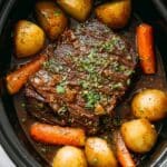 Slow Cooker Chuck Roast with Potatoes and Carrots Recipe