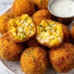 Fried Rice Balls with Broccoli and Cheddar Recipe