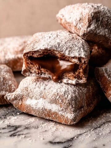 Chocolate Beignets with Rich Chocolate Filling and Cocoa Dusting Recipe