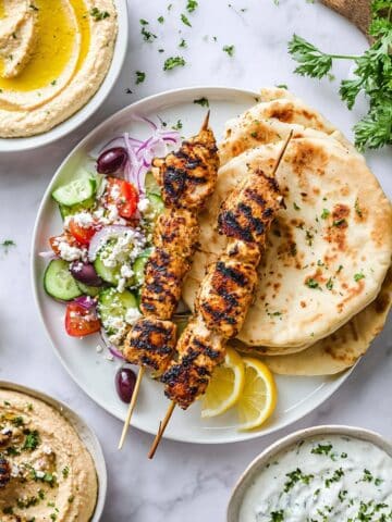 Greek Chicken Kabobs with Tzatziki Sauce Recipe