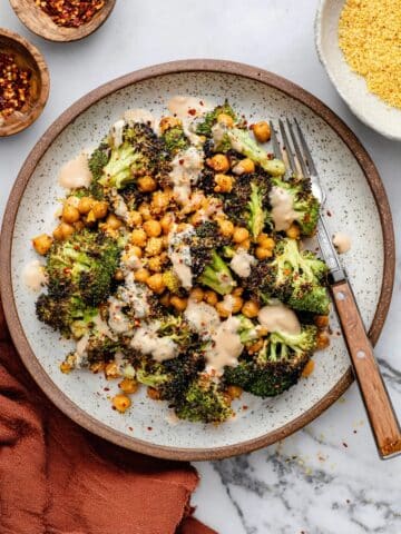 Roasted Broccoli Caesar Salad Recipe