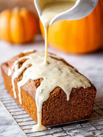 Brown Butter Pumpkin Bread with Maple Glaze Recipe
