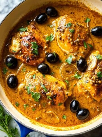 Lemon Pepper Chicken with White Wine and Olives Recipe