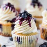 White Chocolate Blueberry Cupcakes Recipe