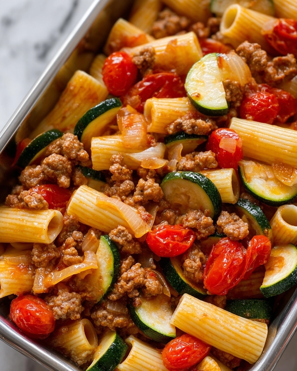 Spaghetti With Ridges Rigatoni with Sausage, Tomatoes, and Zucchini – Flavorful Pasta Recipe
