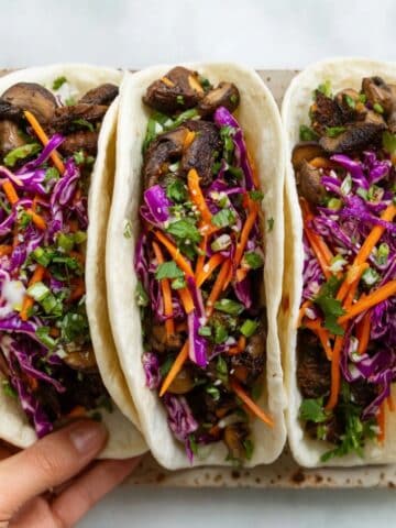 Roasted Mushroom Tacos with Fresh Slaw Recipe