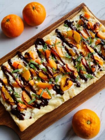 Peach and Ricotta Flatbread Recipe