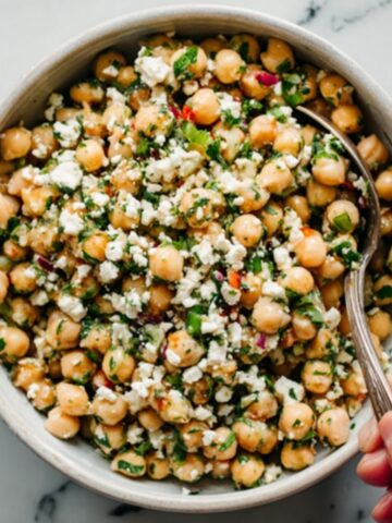 Chimichurri Chickpea Salad with Feta Recipe