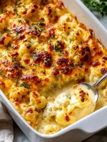 Cauliflower Cheese with Roasted Cauliflower and Melty Cheddar Gruyère Sauce Recipe